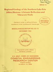 Cover of: Regional geology of the southern Lake Erie (Ohio) bottom by Charles H. Carter