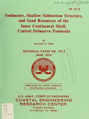 Cover of: Sediments, shallow subbottom structure, and sand resources of the inner continental shelf, central Delmarva Peninsula