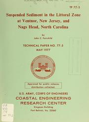 Cover of: Suspended sediment in the littoral zone at Ventnor, New Jersey, and Nags Head, North Carolina