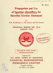 Cover of: Propagation and use of Spartina alterniflora for shoreline erosion abatement