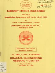 Cover of: Laboratory effects in beach studies: volume III, movable-bed experiments with Hb0s/Lb0s = 0.021 (1971)