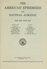 Cover of: The American ephemeris and nautical almanac