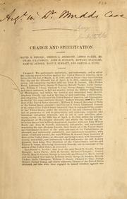 Charge and specification against David E. Herold, George A. Atzerodt, Lewis Payne, Michael O'Laughlin, John H. Surratt, Edward Spangler, Samuel Arnold, Mary E. Surratt, and Samuel A. Mudd by Holt, Joseph