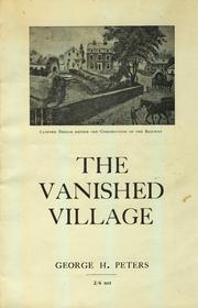 Cover of: The vanished village. by George Hertel Peters
