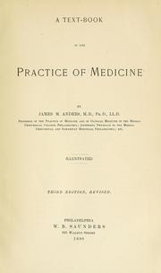 Cover of: A Text-book of the practice of medicine by James M. Anders