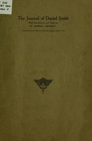Cover of: The journal of Daniel Smith