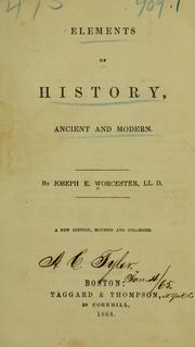Cover of Elements of history, ancient and modern by Joseph E. Worcester