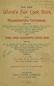 The new World's Fair cook book and housekeepers' companion by M        E Porter