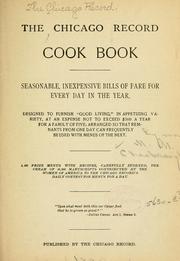 Cover of: The Chicago Record cook book by Chesbrough, Mary Mott,