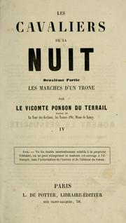 Cover of: Les cavaliers de la nuit by Ponson du Terrail