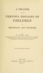 Cover of: A treatise on the nervous diseases of children: for physicians and students