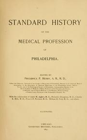 Cover of: Standard history of the medical profession of Philadelphia by Burton Alva Konkle