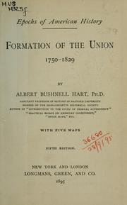 Cover of: Formation of the Union, 1750-1829
