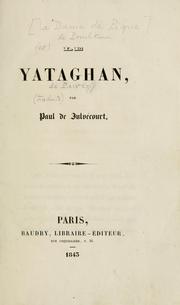 Cover of: Le yataghan