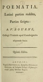 Cover of: Poematia Latinè partim reddita, partim scripta