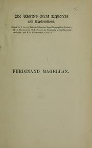 Cover of: The life of Ferdinand Magellan: and the first circumnavigation of the globe, 1480-1521