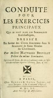 Cover of: Conduite pour les exercises principaux qui se font dans les seminaires ecclesiastiques