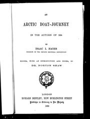 Cover of: An Arctic boat-journey in the autumn of 1854