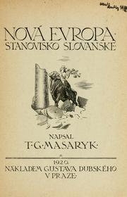 Cover of: Nová Evropa: stanovisko slovanské.