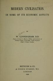 Cover of Modern civilization in some of its economic aspects by William Cunningham