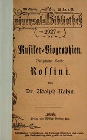 Cover of: Rossini by Adolf Kohut