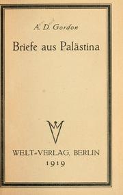 Cover of: Briefe aus Palästina