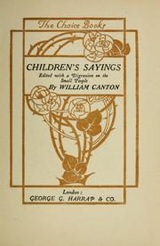 Cover of: Children's sayings