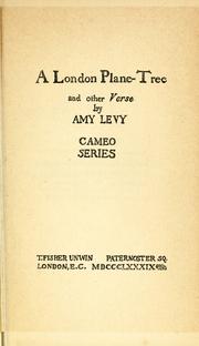 Cover of: A London plane-tree: and other verse