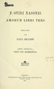 Cover of: Amorum libri tres by Ovid