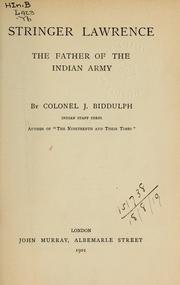 Cover of: Stringer Lawrence, the Father of the Indian Army
