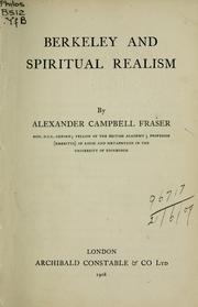 Cover of: Berkeley and spiritual realism