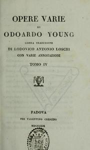 Cover of: Opere di Odoardo Young by Edward Young