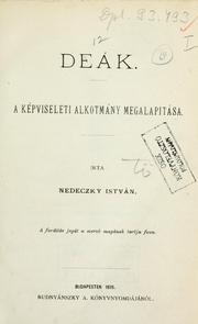 Cover of: Deák: a képviseleti alkotmány megalapitása