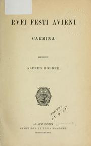 Cover of: Carmina