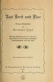 Cover of: Aus Forst und Flur by Hermann Löns