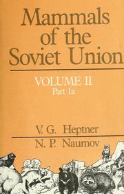Cover of: Mammals of the Soviet Union
