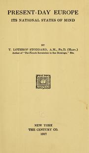 Cover of: Present-day Europe by Theodore Lothrop Stoddard