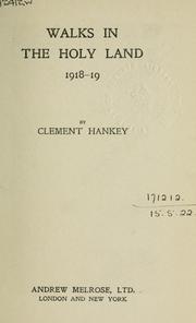 Cover of: Walks in the Holy Land, 1918-19