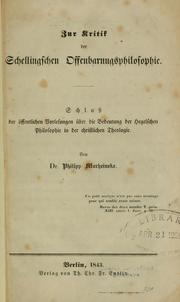 Cover of: Zur Kritik der Schellingschen Offenbarungsphilosophie