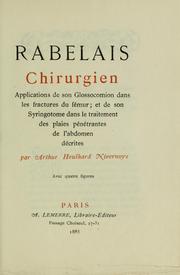 Cover of: Rabelais chirurgien by Arthur Heulhard