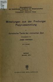 Cover of: Juristische Texte der römischen Zeit