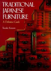 Cover of: Traditional Japanese Furniture by Koizumi, Kazuko