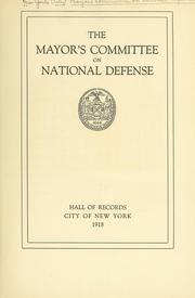 Cover of: The Mayor's Committee on National Defense.