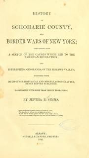 Cover of: History of Schoharie County, and border wars of New York