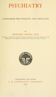 Cover of: Psychiatry by Paton, Stewart
