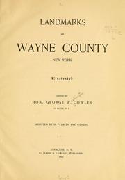 Cover of: Landmarks of Wayne County, New York by George Washington Cowles, H. P. Smith