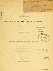 Cover of: Les genres Liriope et Peltogaster, H. Rathke by Wilhelm Lilljeborg