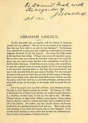 Cover of: Abraham Lincoln