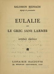 Cover of: Eulalie, ou, Le grec sans larmes