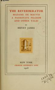 Cover of: The reverberator | Henry James Jr.